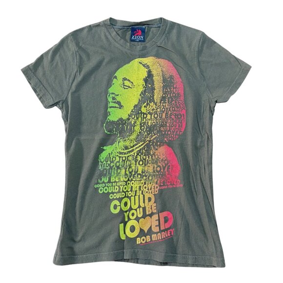 Zion Rootswear Vintage Y2K Bob Marley Hope Road Graphic T-shirt Size XS - Picture 1 of 5